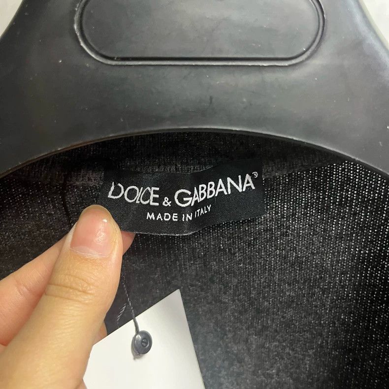 Dolce & Gabbana Gray Color-Blocked Logo Knit Cardigan Size US S / EU 44-46 / 1 - 2 Thumbnail