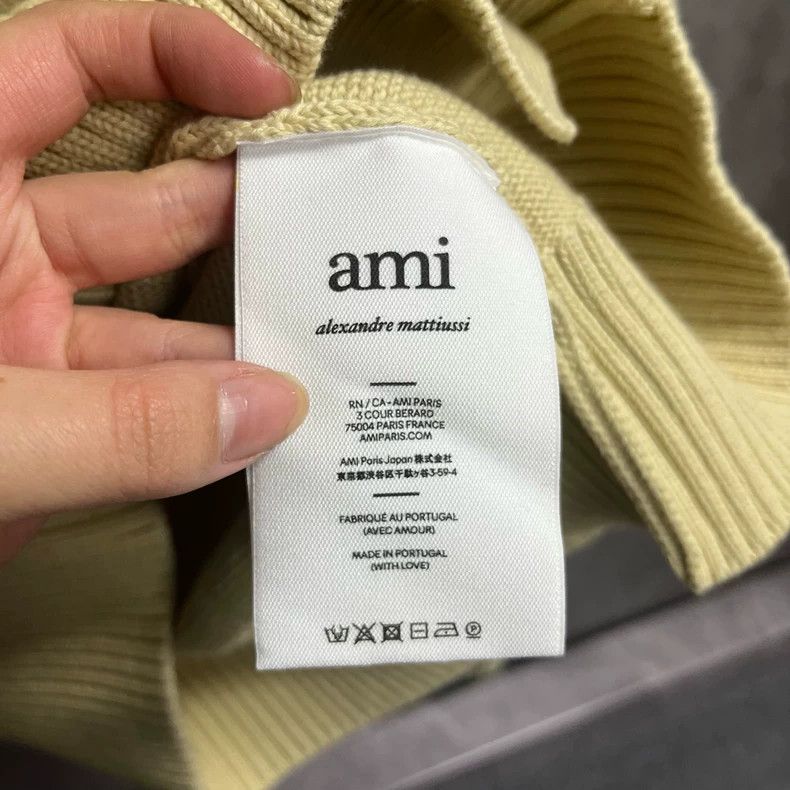 AMI Beige V-Neck Long Sleeve Knit Cardigan Size US M / EU 48-50 / 2 - 3 Thumbnail