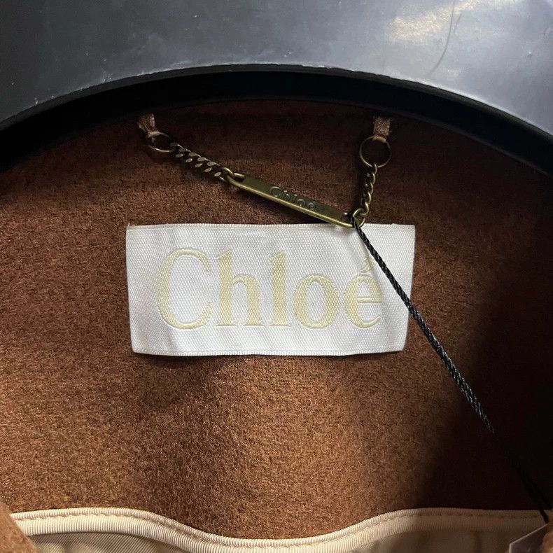 Chloe Brown Wool Double Breasted Coat for Women Size US S / EU 44-46 / 1 - 2 Thumbnail