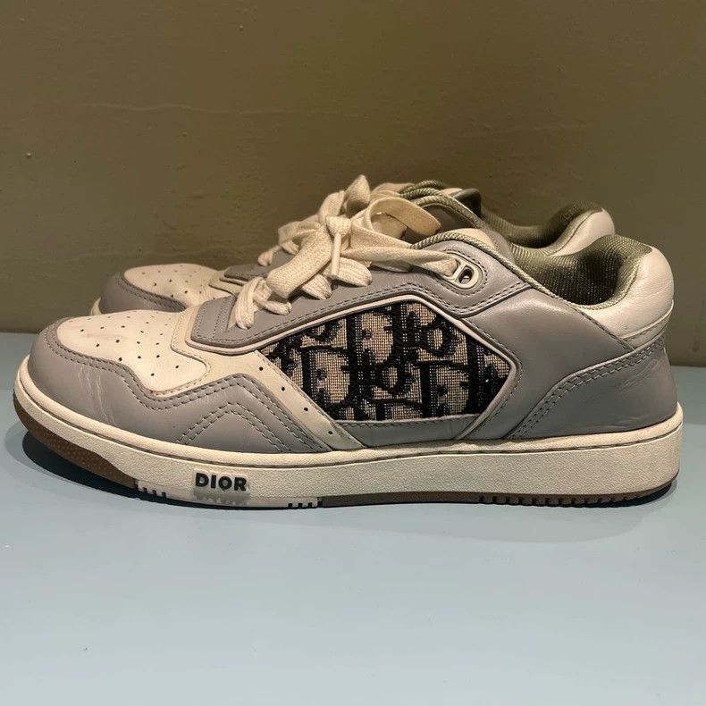 Dior Dior Low-Top Logo Print Sneakers in Gray-White Size US 7 / EU 40 - 3 Thumbnail