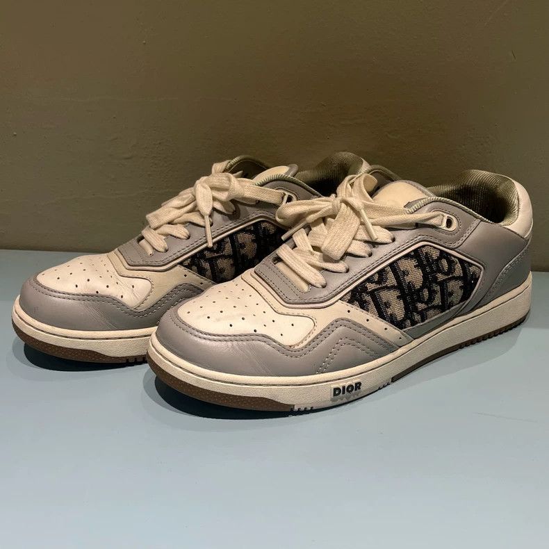 Dior Dior Low-Top Logo Print Sneakers in Gray-White Size US 7 / EU 40 - 2 Thumbnail