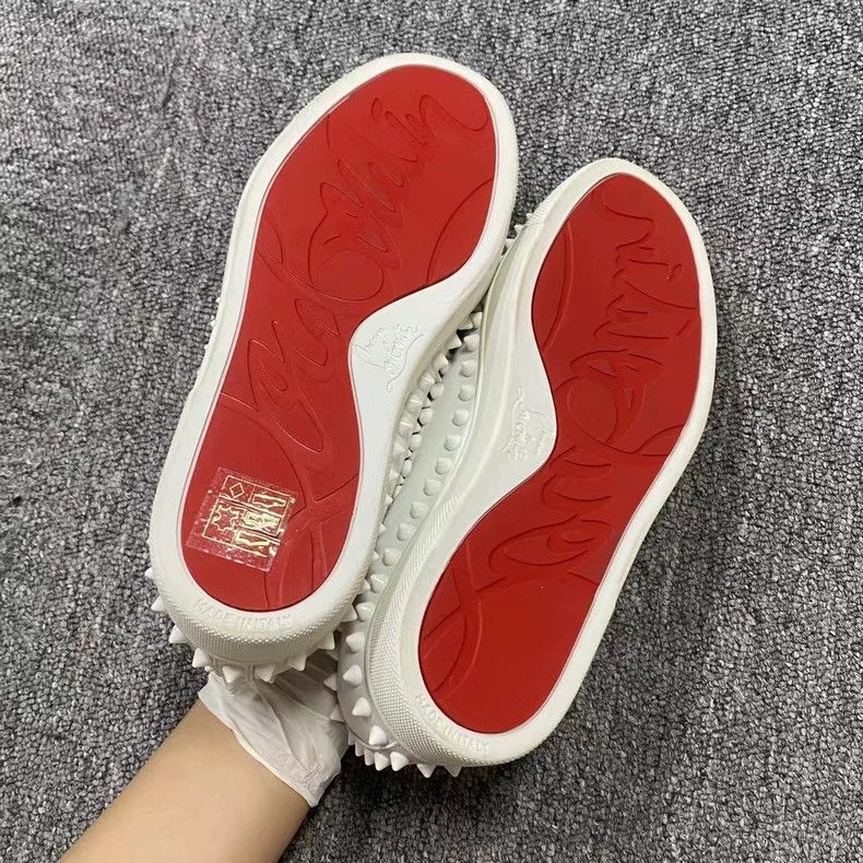 Christian Louboutin Christian Louboutin White Leather Slip-On Shoes Size US 6 / EU 39 - 4 Thumbnail