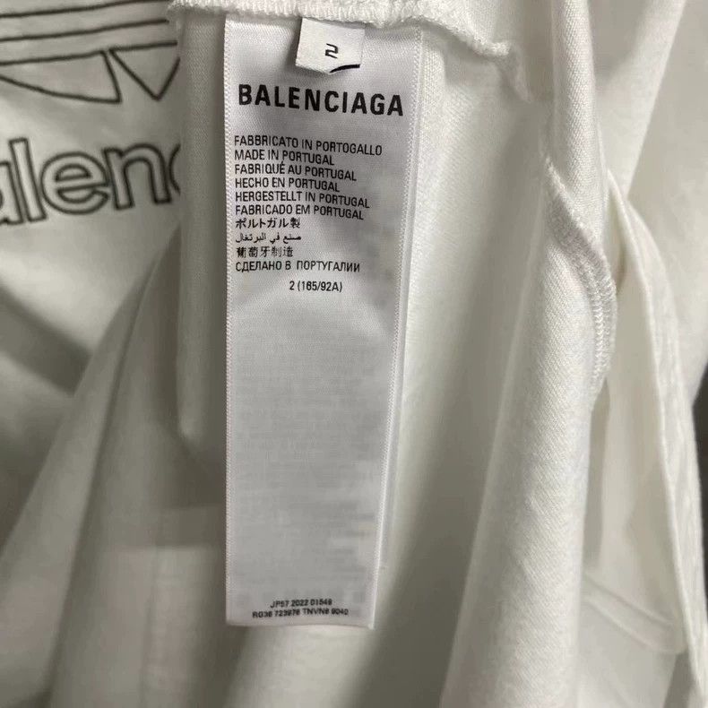 Balenciaga Balenciaga Adidas White Logo Short Sleeve Shirt Size US M / EU 48-50 / 2 - 5 Thumbnail
