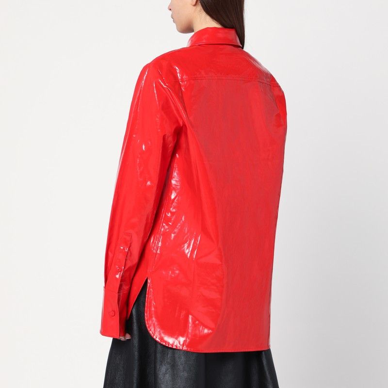 Jil Sander Jil Sander Shiny Linen Shirt With Red Tie Size XS / US 0-2 / IT 36-38 - 2 Thumbnail
