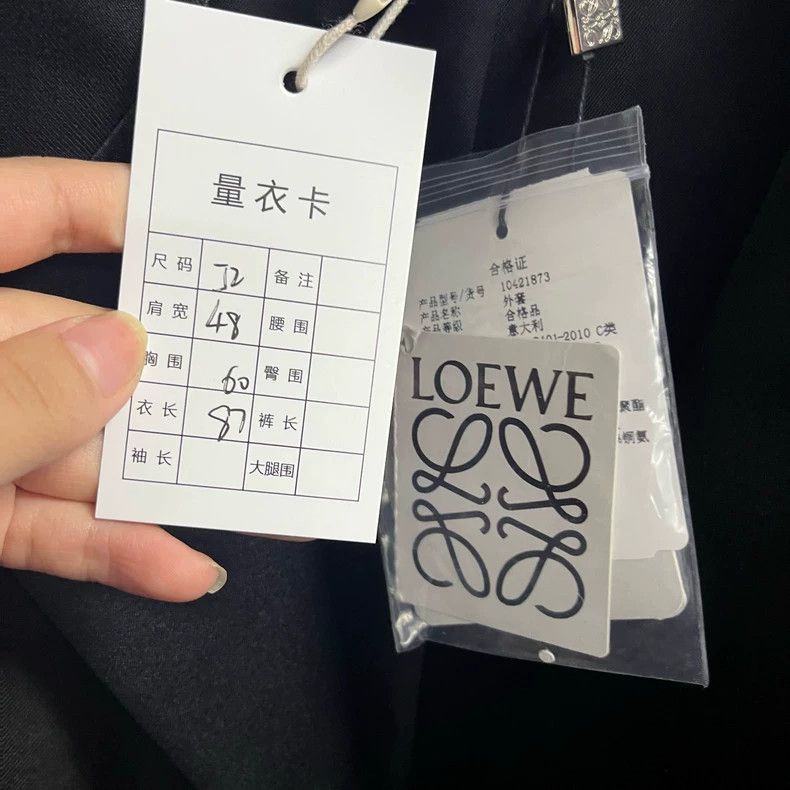 Loewe Black Tailored Suit Jacket by Loewe Size US L / EU 52-54 / 3 - 2 Thumbnail