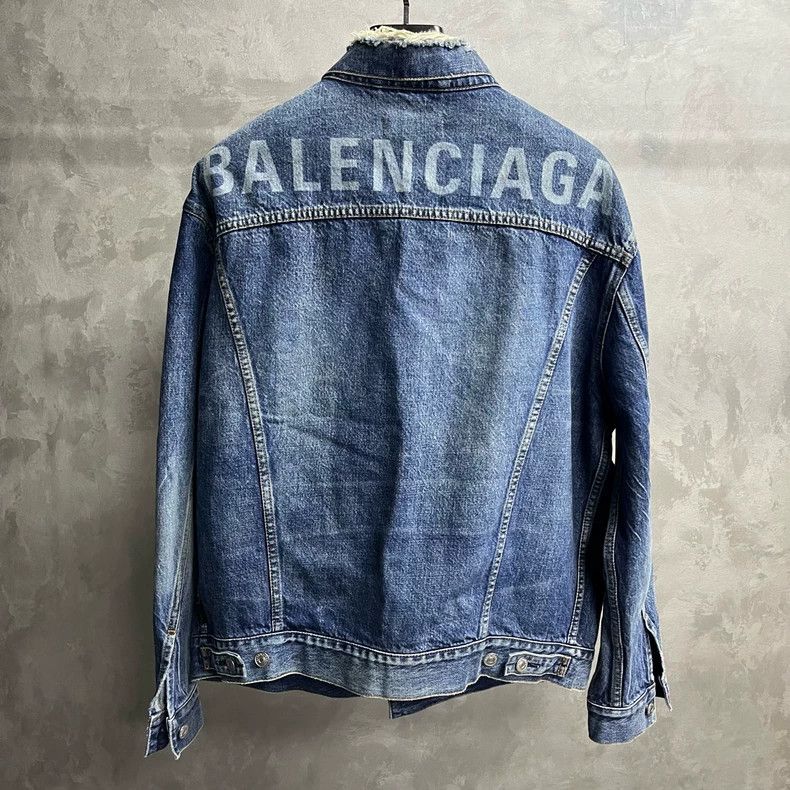 Balenciaga Blue Denim Long Sleeve Button-Up Jacket Size US L / EU 52-54 / 3 - 5 Thumbnail