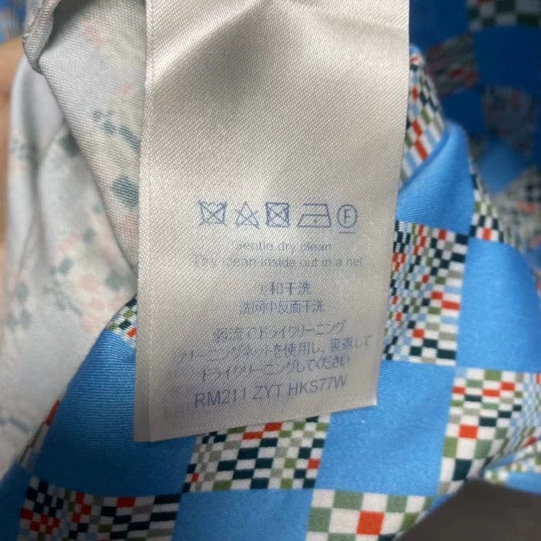 Louis Vuitton Louis Vuitton Blue Checkered Short Sleeve Shirt Size US XL / EU 56 / 4 - 4 Thumbnail