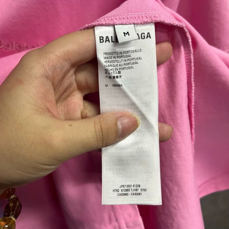 Balenciaga Pink Vintage Logo Short Sleeve T-Shirt Size US M / EU 48-50 / 2 - 4 Thumbnail