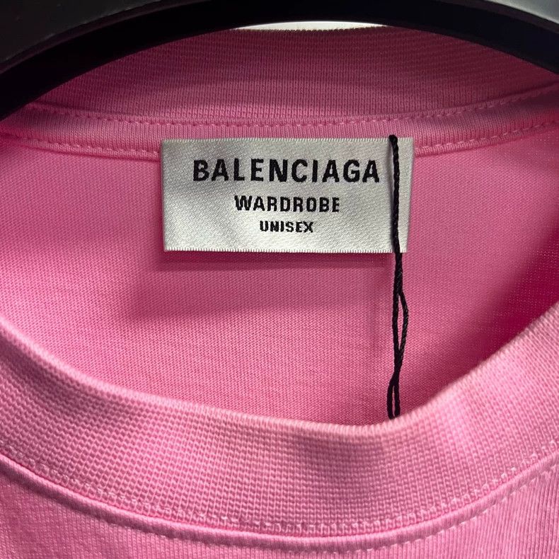 Balenciaga Pink Vintage Logo Short Sleeve T-Shirt Size US M / EU 48-50 / 2 - 2 Thumbnail