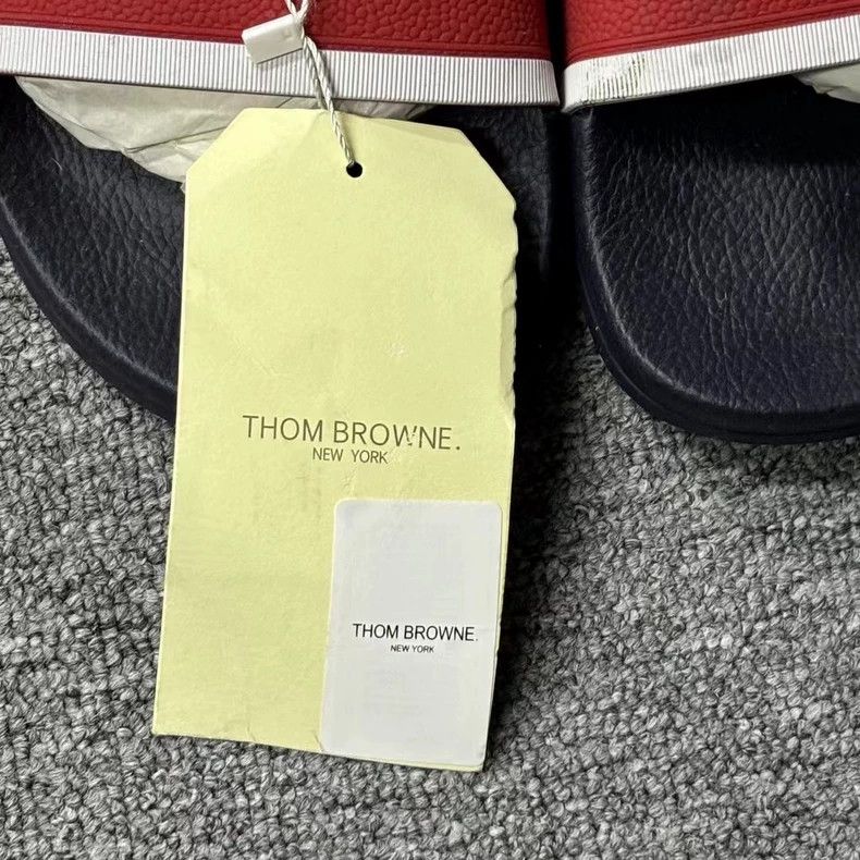 Thom Browne Thom Browne Red and Blue Logo Slide Sandals Size US 11 / EU 44 - 6 Thumbnail