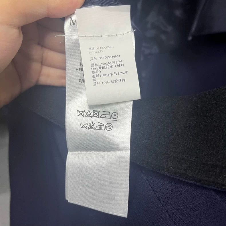 Alexander McQueen Alexander McQueen Blue Black Color Block Jacket Size US L / EU 52-54 / 3 - 4 Thumbnail