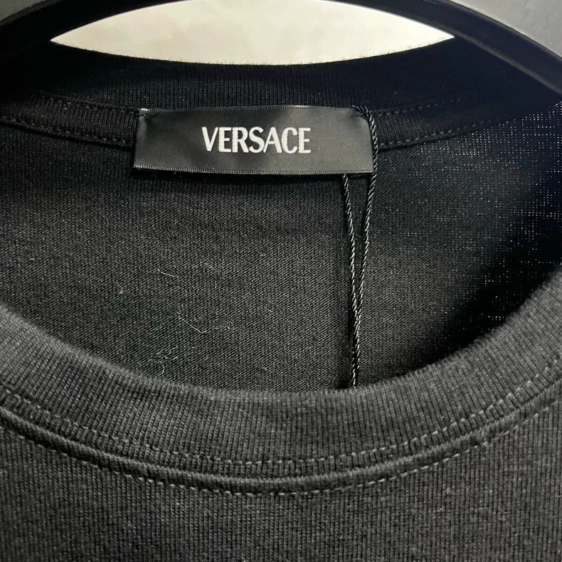 Versace Versace Black Short Sleeve T-Shirt with Logo Size US M / EU 48-50 / 2 - 2 Thumbnail