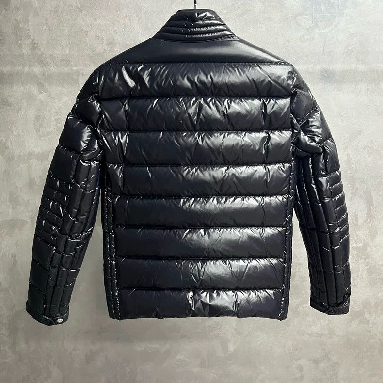 Moncler Black Glossy Nylon Fitted Down Jacket Size US XS / EU 42 / 0 - 6 Thumbnail