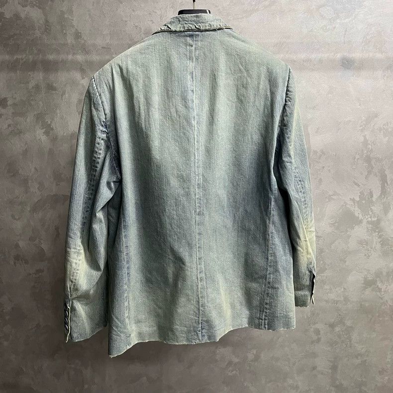 Balenciaga Balenciaga Distressed Denim Blazer Jacket Size US S / EU 44-46 / 1 - 5 Thumbnail
