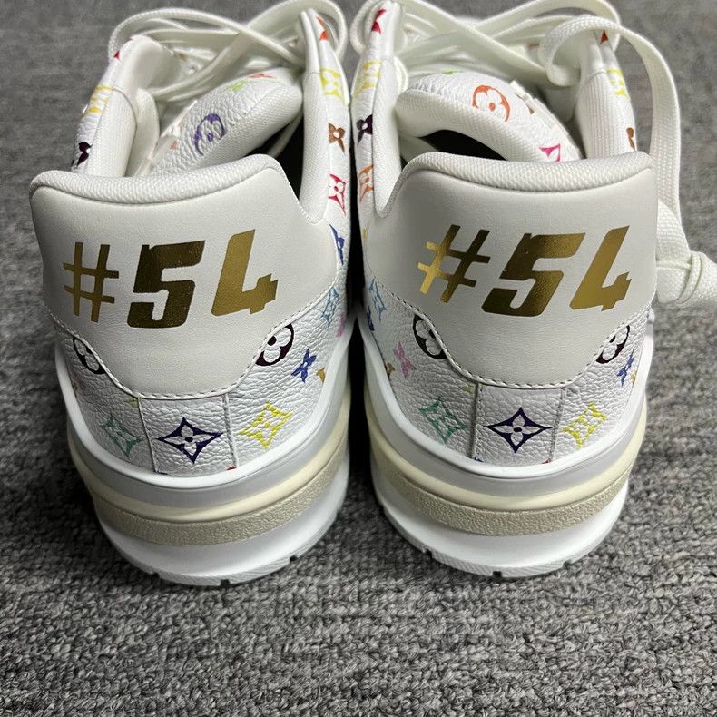 Louis Vuitton Louis Vuitton White Leather Low-Top Sneakers Size US 8 / EU 41 - 3 Thumbnail