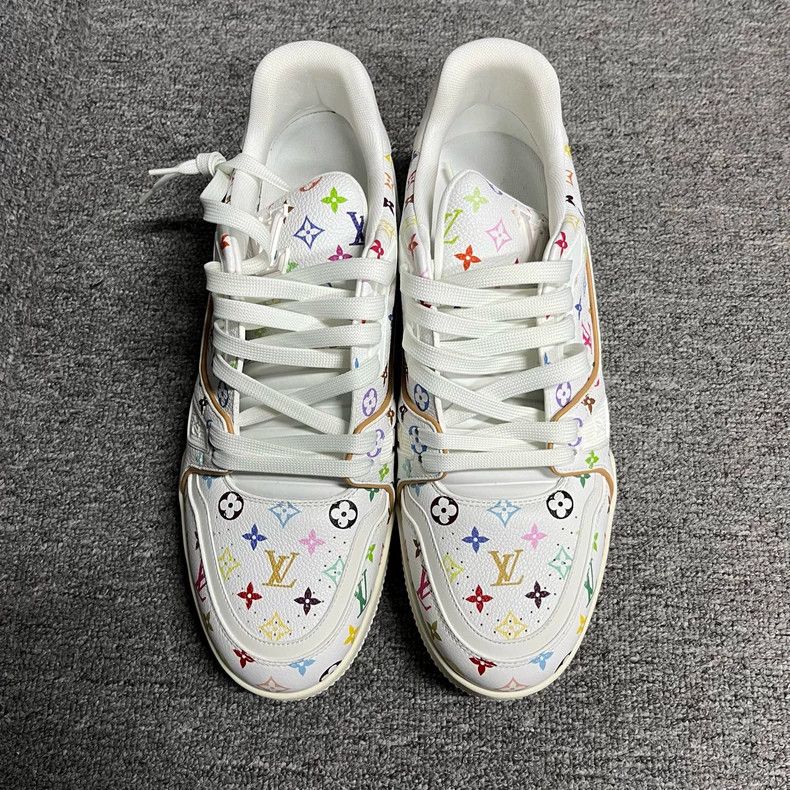 Louis Vuitton Louis Vuitton White Leather Low-Top Sneakers Size US 8 / EU 41 - 2 Thumbnail