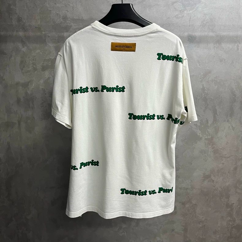 Louis Vuitton Louis Vuitton White Graphic Short Sleeve T-Shirt Size US XL / EU 56 / 4 - 4 Thumbnail