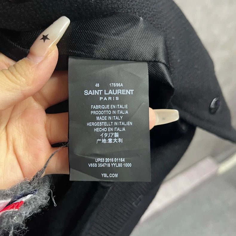 Saint Laurent Paris Classic Black Striped Casual Baseball Jacket Size US M / EU 48-50 / 2 - 3 Thumbnail