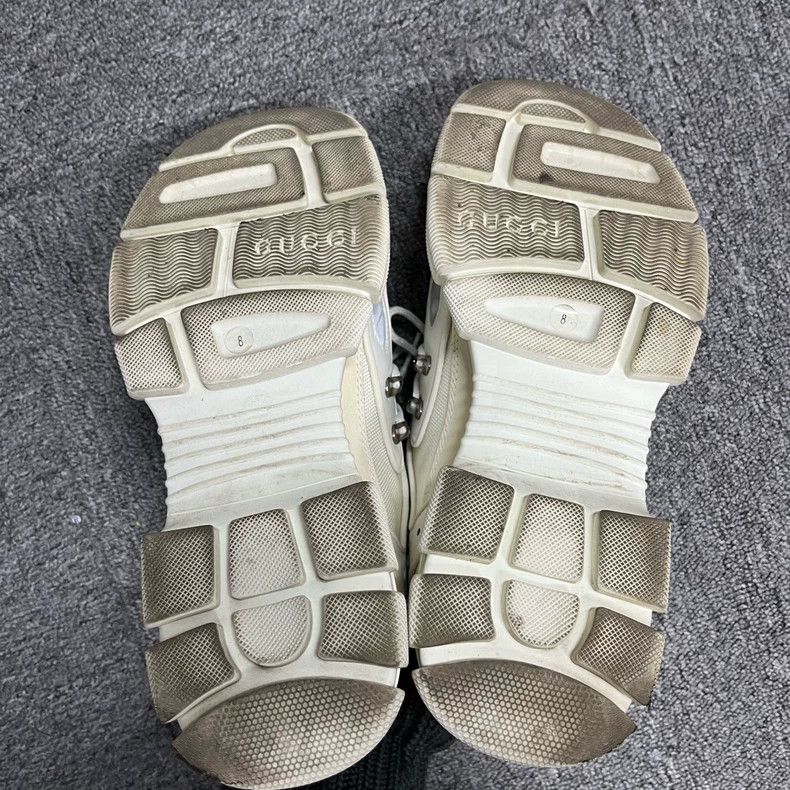Gucci Gucci White Leather Low Top Sneakers Size US 8 / EU 41 - 6 Thumbnail