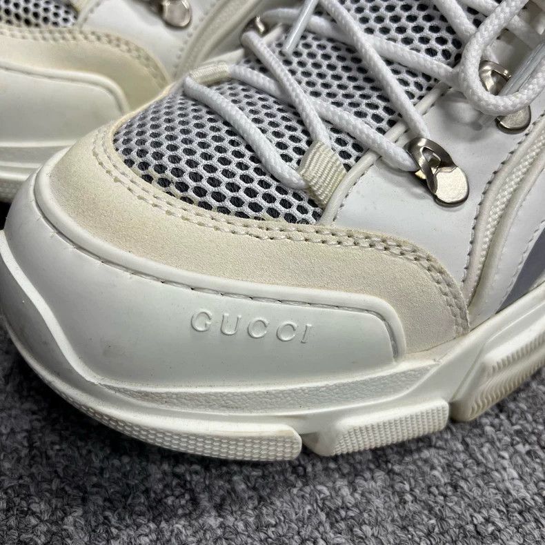 Gucci Gucci White Leather Low Top Sneakers Size US 8 / EU 41 - 3 Thumbnail