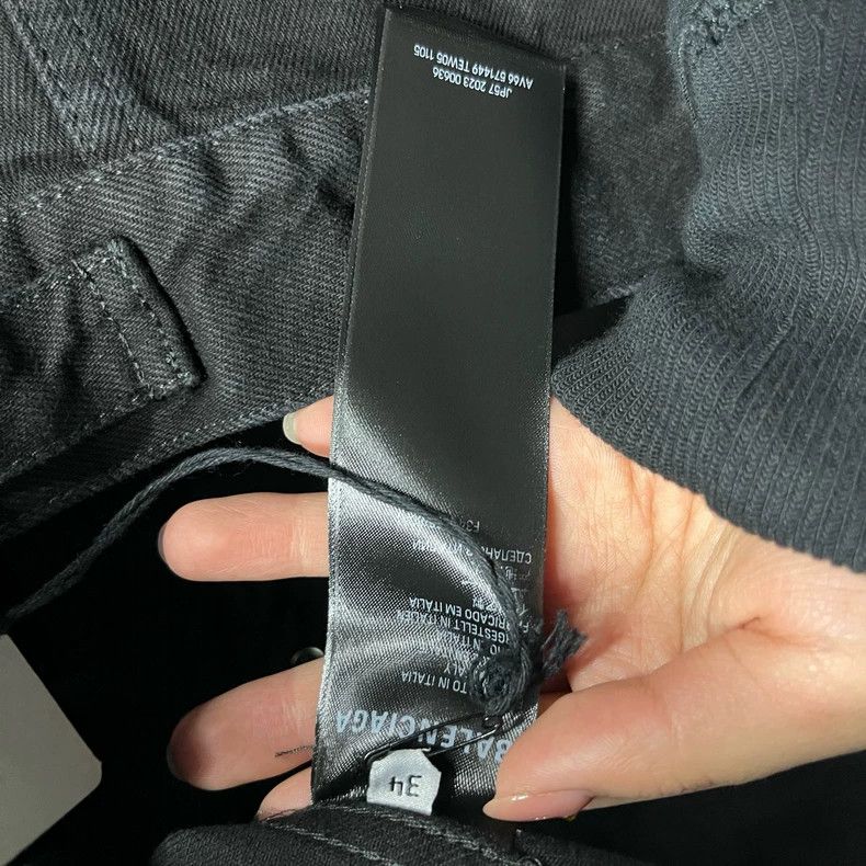 Balenciaga Balenciaga Black Denim Jacket with Logo Size US S / EU 44-46 / 1 - 8 Thumbnail