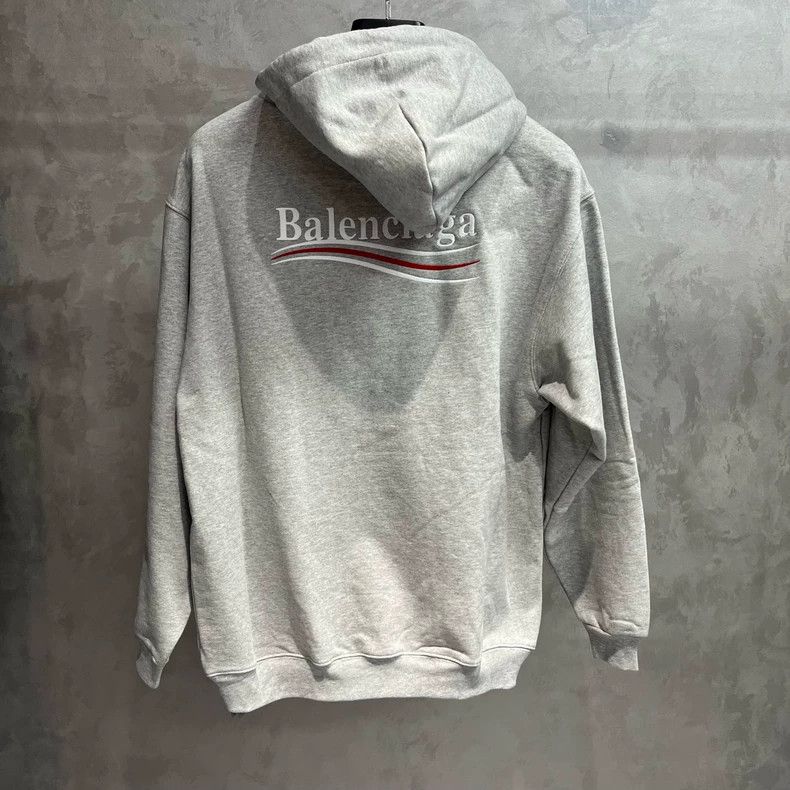 Balenciaga Balenciaga Gray Hoodie with Letter Embroidery Size US XS / EU 42 / 0 - 6 Thumbnail
