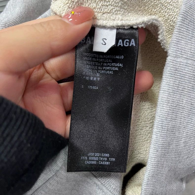 Balenciaga Balenciaga Gray Hoodie with Letter Embroidery Size US XS / EU 42 / 0 - 7 Thumbnail