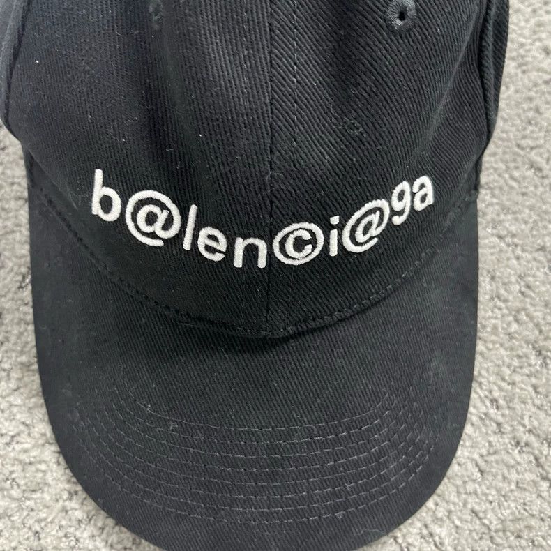 Balenciaga Balenciaga Black Logo Embroidery Cap Size ONE SIZE - 2 Thumbnail