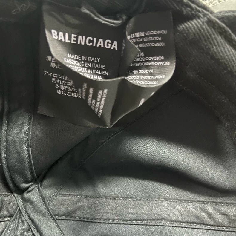 Balenciaga Balenciaga Black Logo Embroidery Cap Size ONE SIZE - 3 Thumbnail