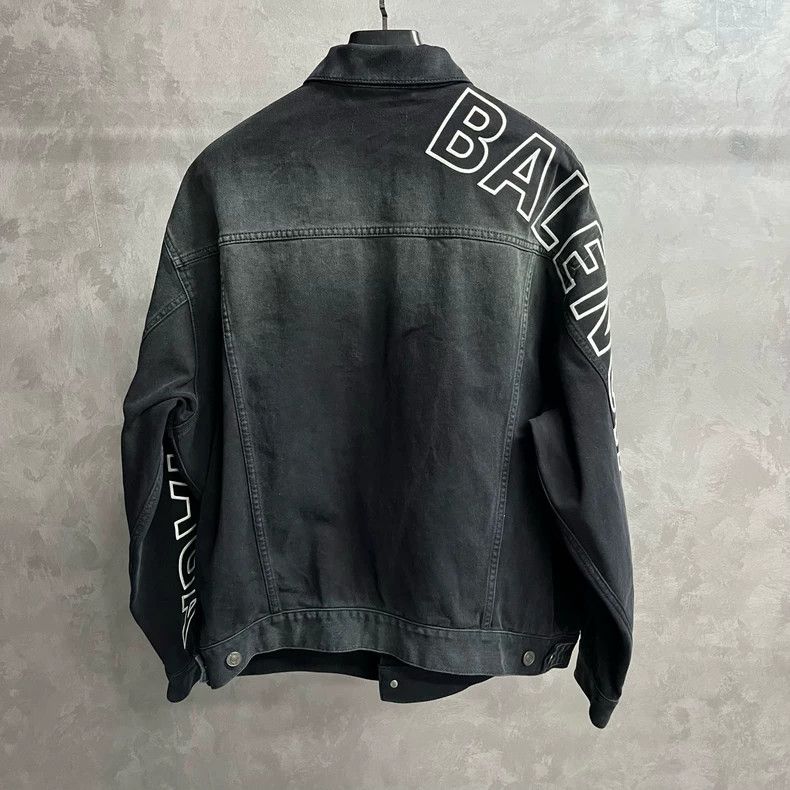 Balenciaga Balenciaga Black Logo Long Sleeve Jacket Size US XS / EU 42 / 0 - 5 Thumbnail
