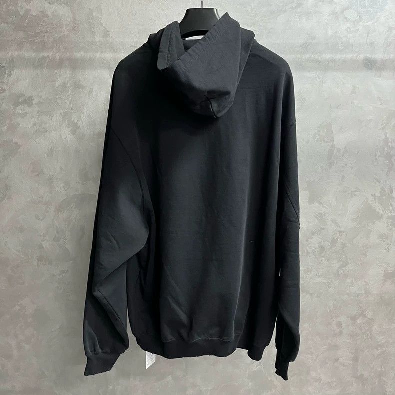 Balenciaga Balenciaga Black Hoodie with Logo Print Size US M / EU 48-50 / 2 - 5 Thumbnail