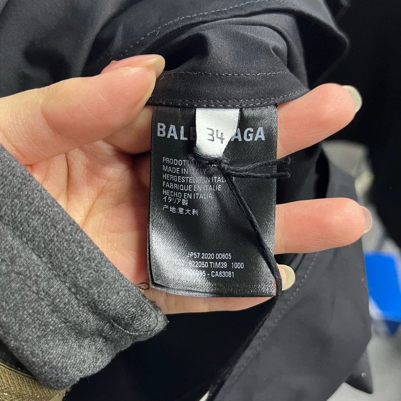 Balenciaga Balenciaga Black Logo Print Long Sleeve Shirt Size US XS / EU 42 / 0 - 3 Thumbnail