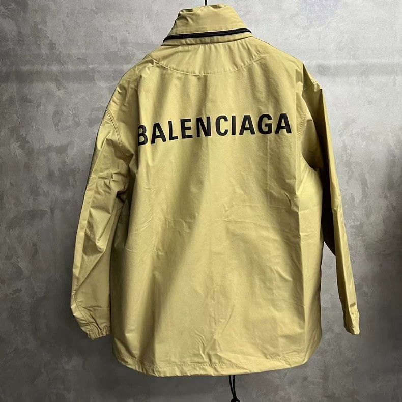 Balenciaga Balenciaga Beige Hooded Jacket with Logo Print Size US M / EU 48-50 / 2 - 4 Thumbnail