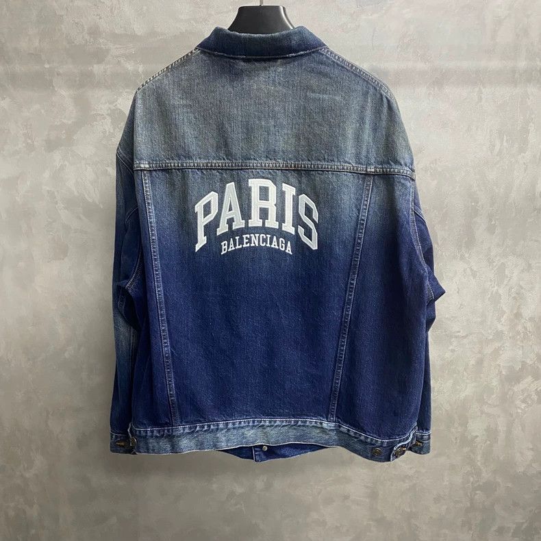 Balenciaga Balenciaga Blue City Limited Edition Denim Jacket Size US S / EU 44-46 / 1 - 2 Thumbnail