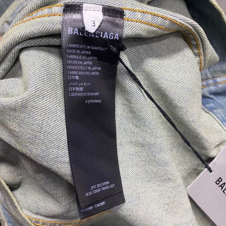 Balenciaga Balenciaga Blue Reversible Logo Denim Jacket Size US M / EU 48-50 / 2 - 7 Thumbnail