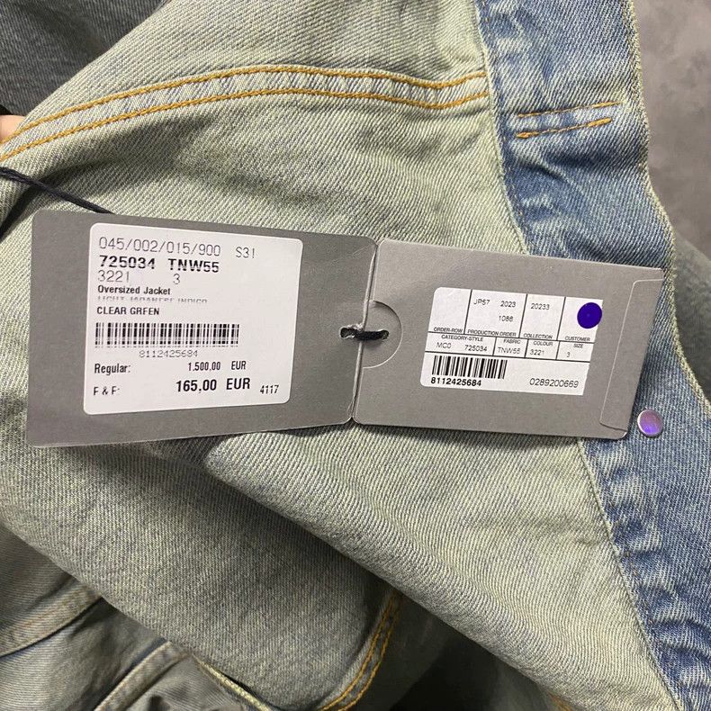 Balenciaga Balenciaga Blue Reversible Logo Denim Jacket Size US M / EU 48-50 / 2 - 6 Thumbnail