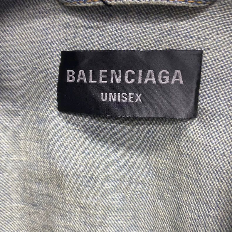 Balenciaga Balenciaga Blue Reversible Logo Denim Jacket Size US M / EU 48-50 / 2 - 3 Thumbnail