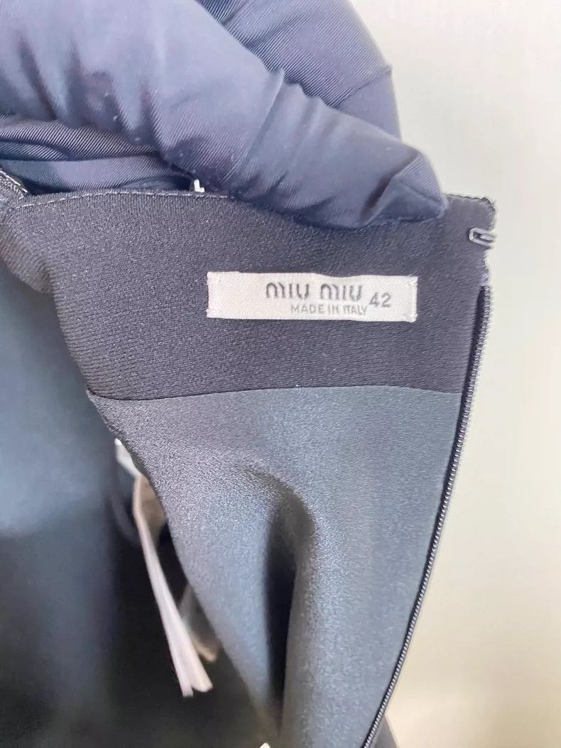 Miu Miu Sequined Back Cross Strap Dress