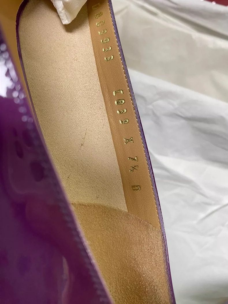 Jimmy Choo Purple Bow Low Heel Shoes by Ferragamo Size US 7.5 / EU 40-41 - 5 Thumbnail