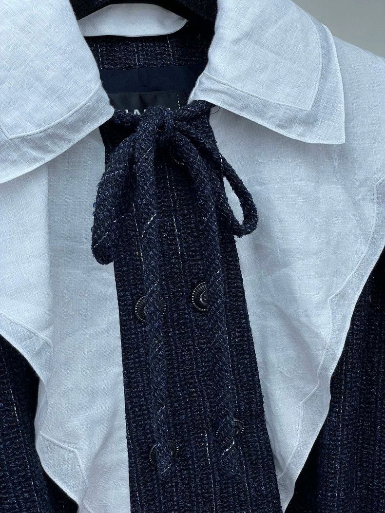 Chanel Chanel Ruffled Collar Knit Jacket Size US S / EU 44-46 / 1 - 2 Thumbnail