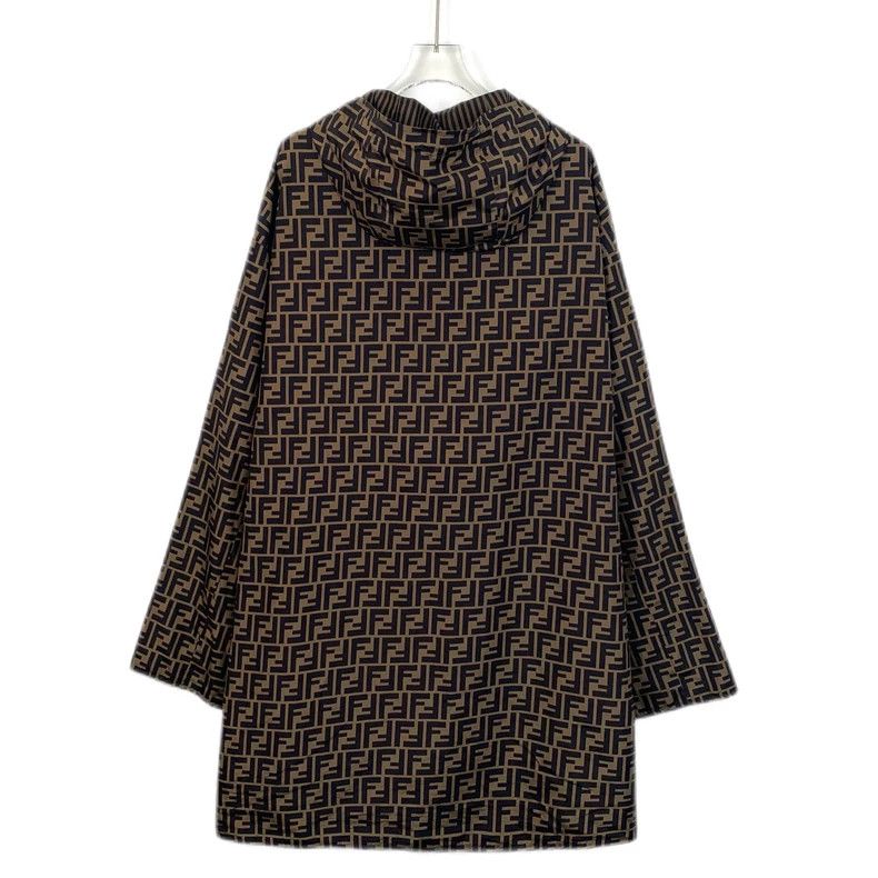 Fendi Fendi Brown Logo Hooded Windbreaker Jacket Size US M / EU 48-50 / 2 - 2 Thumbnail