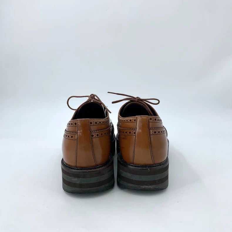 Prada Prada Brown Baroque Lace-Up Thick Sole Shoes Size US 7.5 / EU 40-41 - 4 Thumbnail