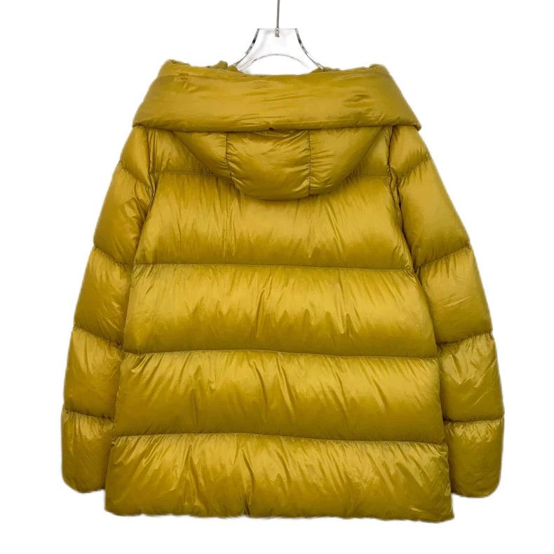 Moncler Moncler Yellow Hooded Puffer Jacket with Drawstring Size US M / EU 48-50 / 2 - 2 Thumbnail