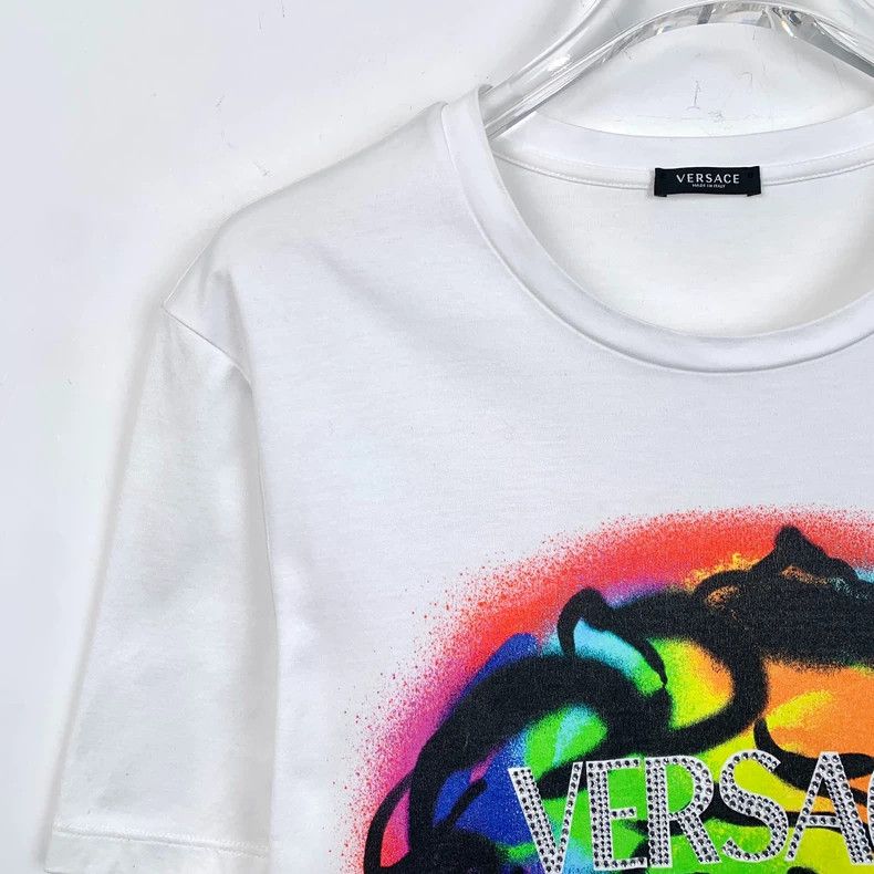 Versace Versace White Logo Smiley Print T-Shirt Size US M / EU 48-50 / 2 - 3 Thumbnail