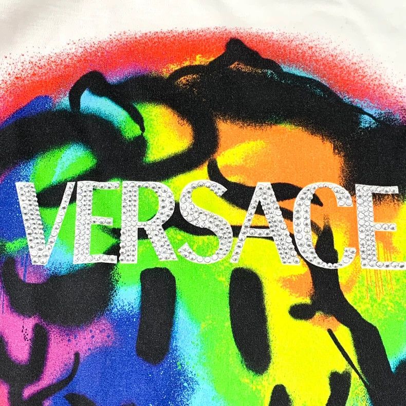 Versace Versace White Logo Smiley Print T-Shirt Size US M / EU 48-50 / 2 - 6 Thumbnail