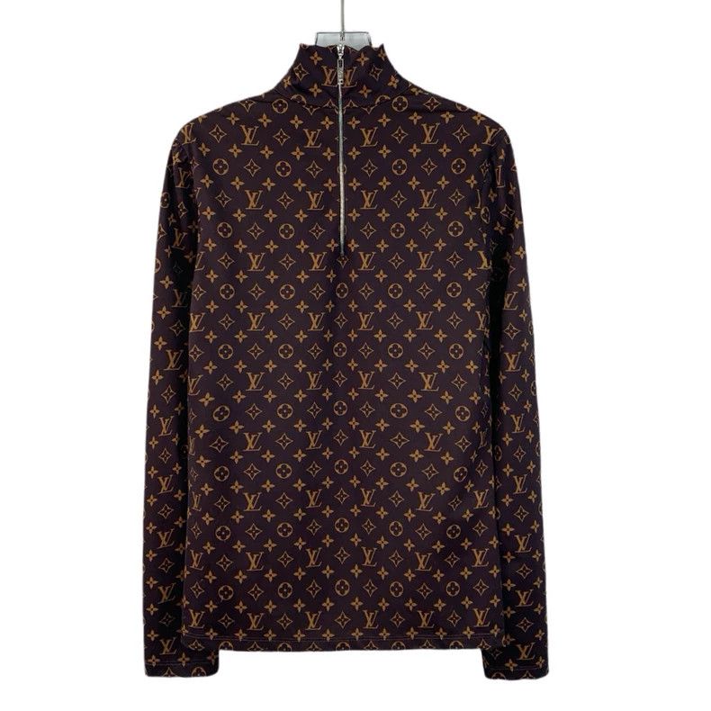 Louis Vuitton Louis Vuitton Brown High Neck Top Size L Size US L / EU 52-54 / 3 - 2 Thumbnail