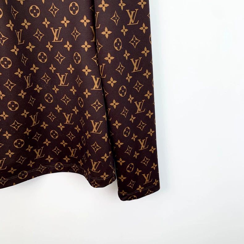 Louis Vuitton Louis Vuitton Brown High Neck Top Size L Size US L / EU 52-54 / 3 - 4 Thumbnail