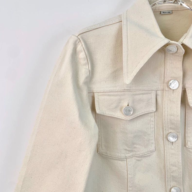 Gucci Gucci White Cotton Long Sleeve Denim Jacket Size US M / EU 48-50 / 2 - 3 Thumbnail