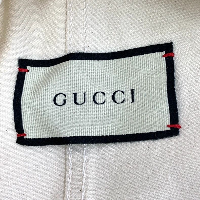 Gucci Gucci White Cotton Long Sleeve Denim Jacket Size US M / EU 48-50 / 2 - 6 Thumbnail