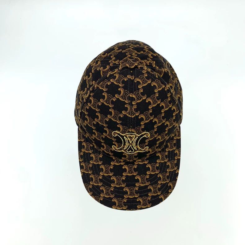 Celine Celine Brown Cap with Logo Print Size ONE SIZE - 5 Thumbnail